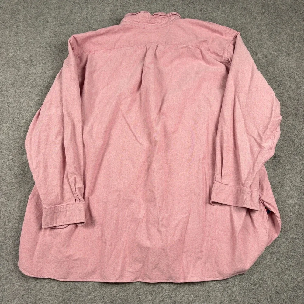Ralph Lauren Button Down Mens 4XB Pink Classic Fit Long Sleeve Oxford Flesh Pony